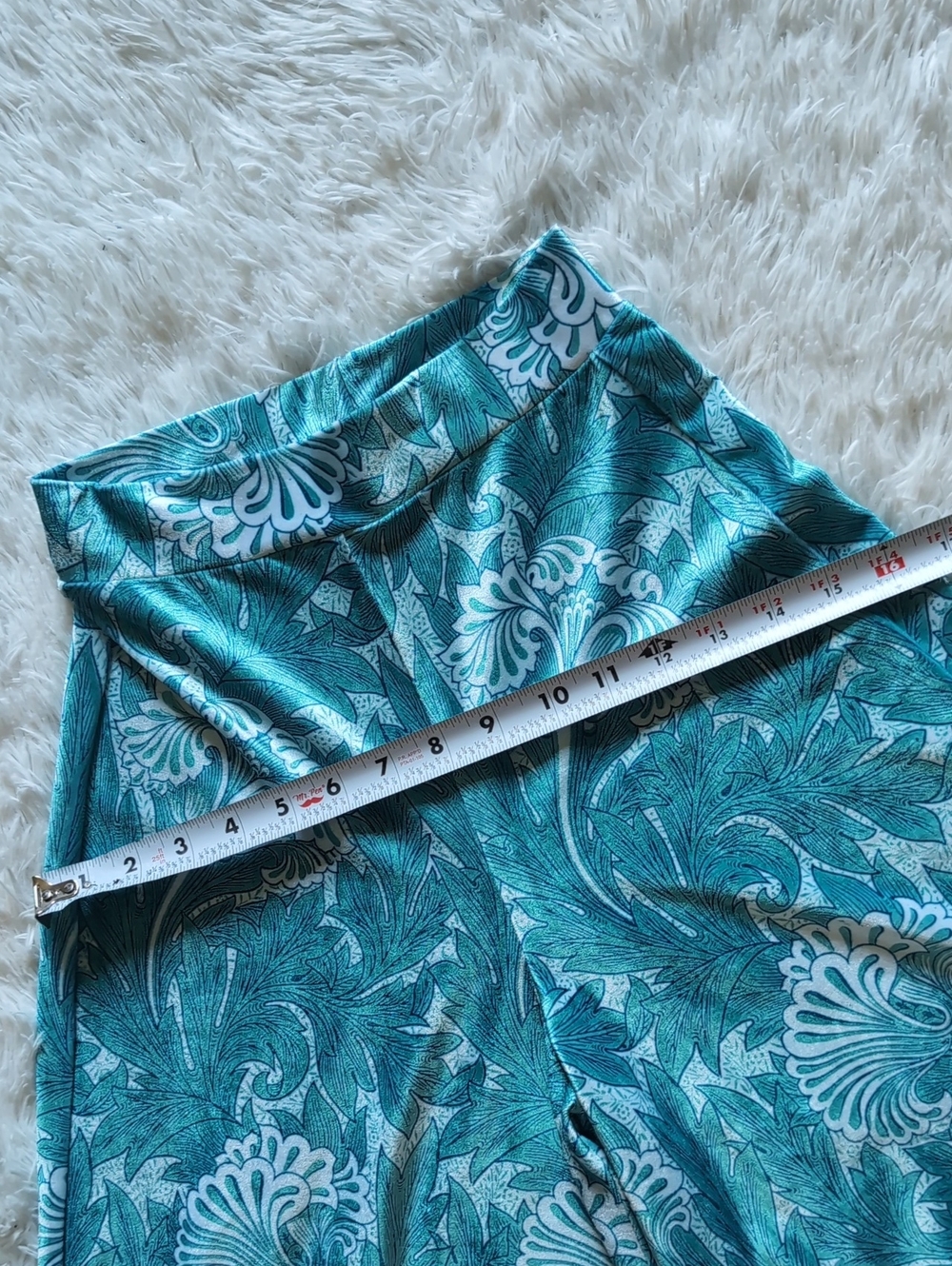 Blackmilk Tulips Aqua Velvet Floral Wide Culotte Original Sample Pants XS - Picture 13 of 15